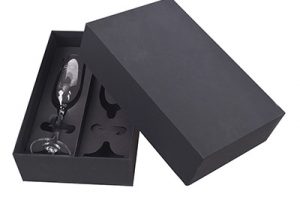 高脚玻璃杯纸内托 红酒杯黑卡纸内卡