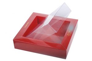 美容产品包装盒 方形折叠底盒 配透明罩方便展示产品 烫金LOGO